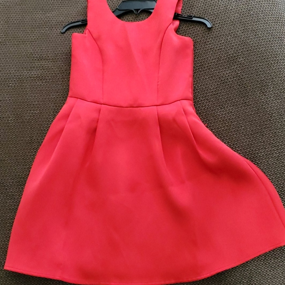 Red dress with bow in back